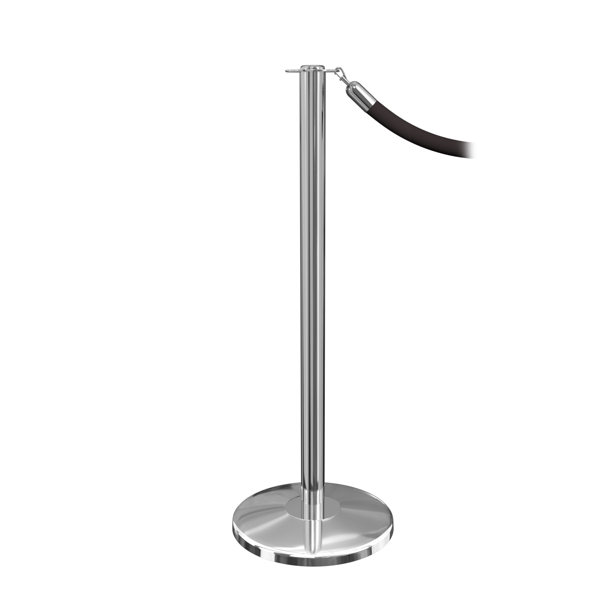 Polished Stainless Economy Classic Stanchion with Flat Top