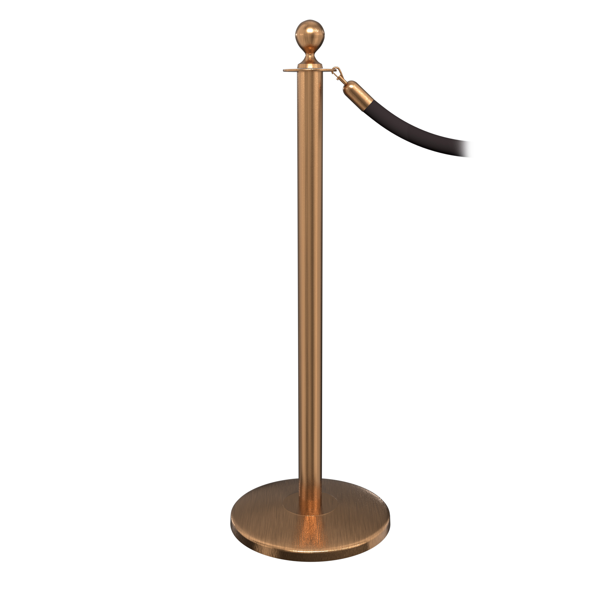 Satin Brass Economy Classic Stanchion with Ball Top