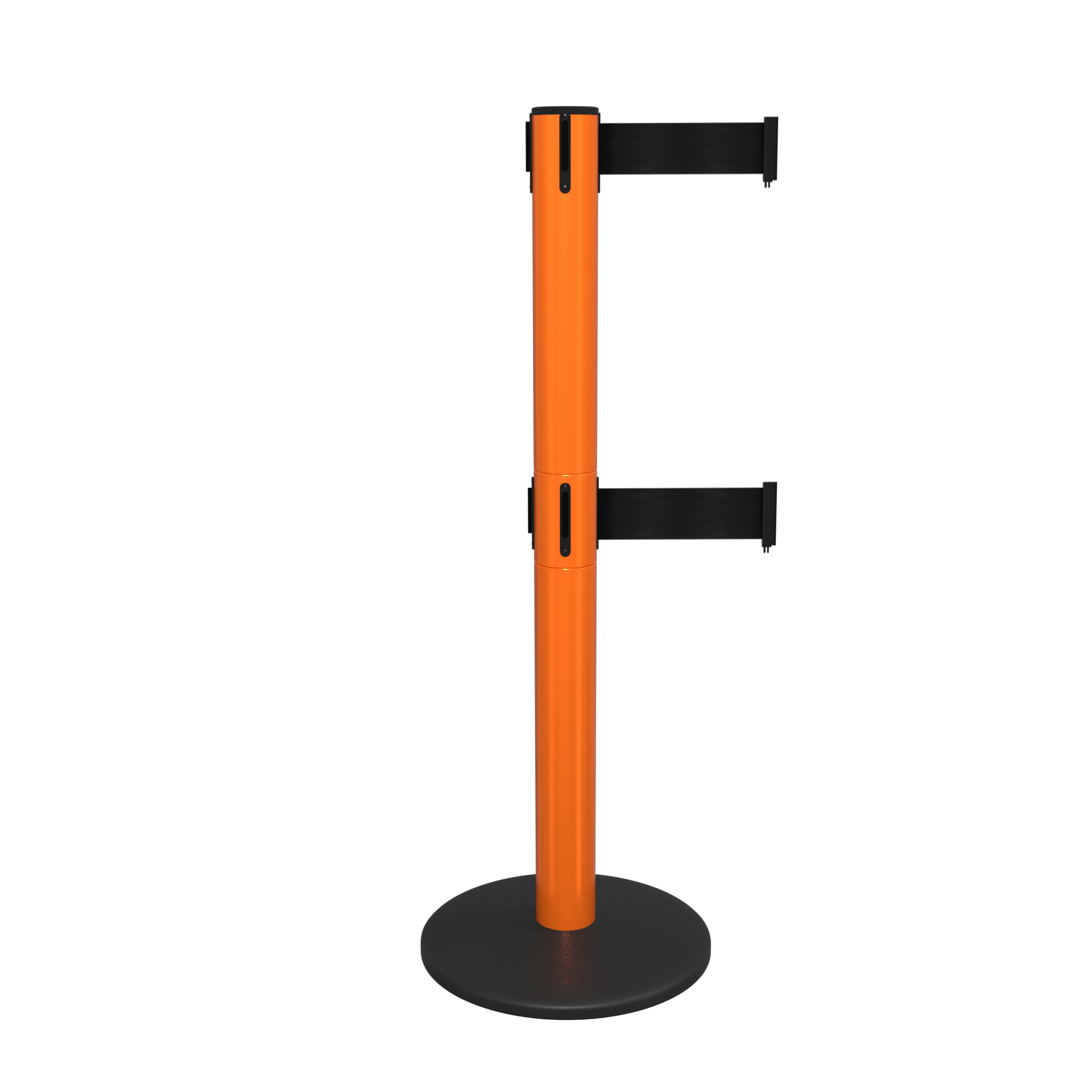 Orange SafetyPro 300 Retractable Belt Barrier with Twin Belts