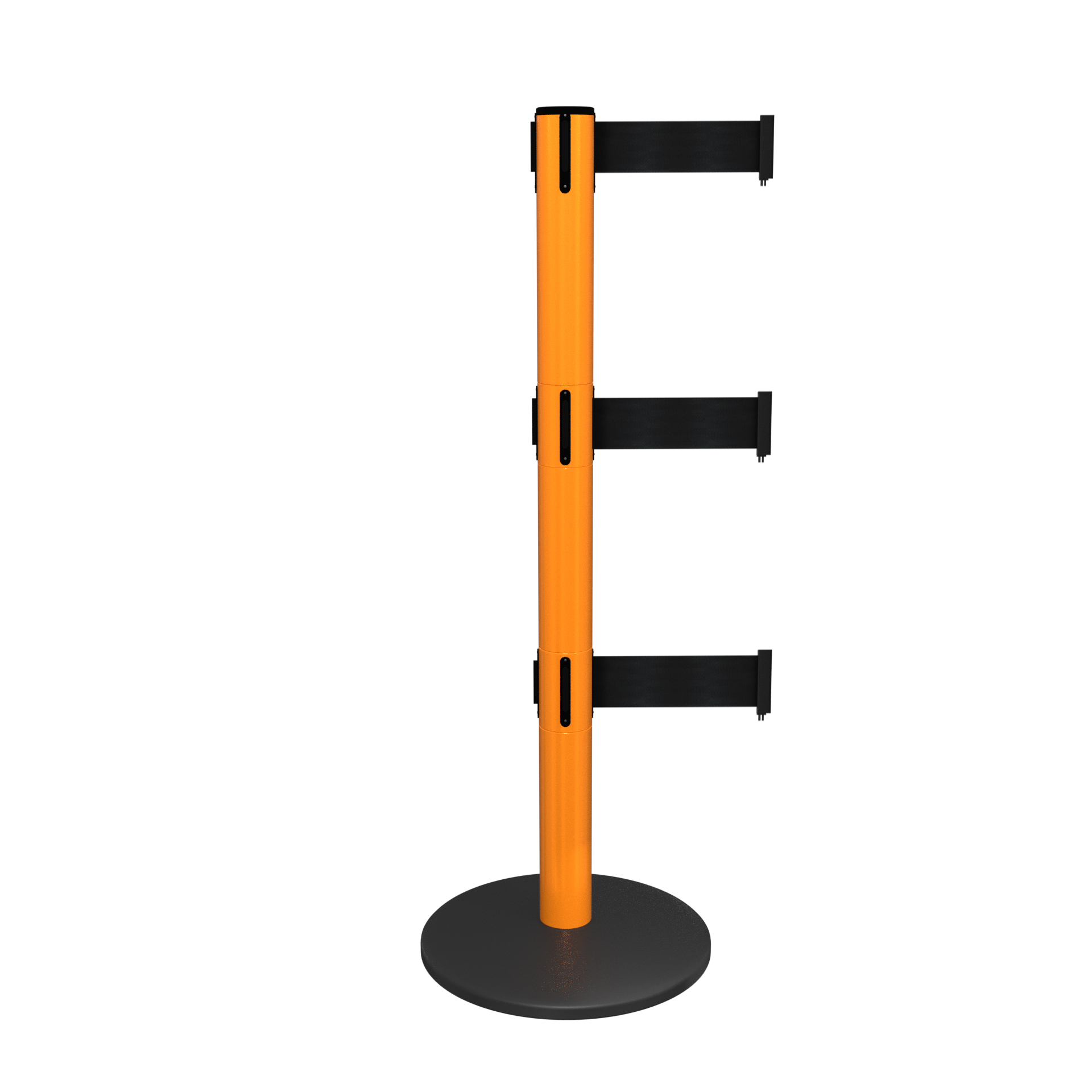 Orange SafetyPro 250 Retractable Belt Barrier with Triple Belts