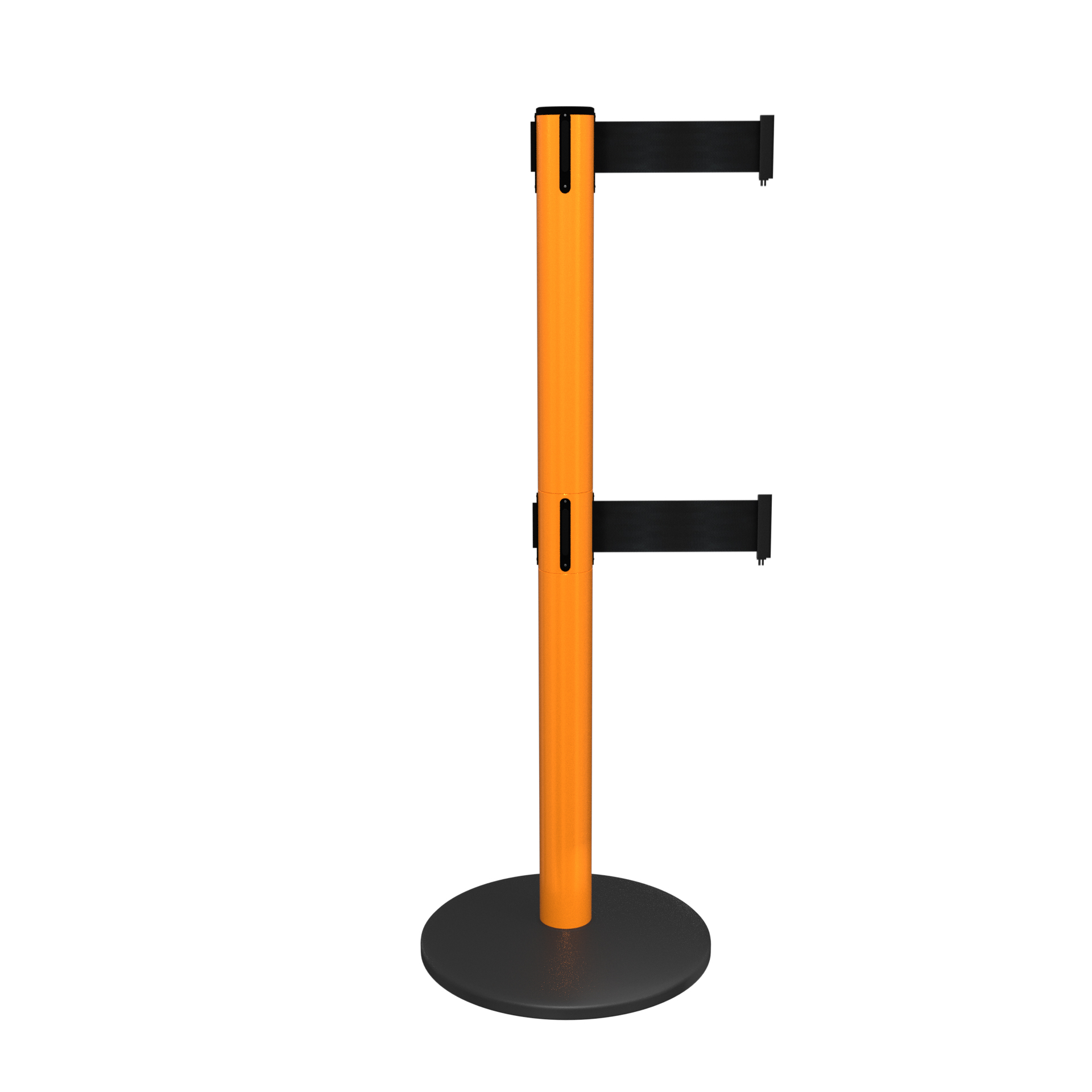 Orange SafetyPro 250 Retractable Belt Barrier with Twin Belts
