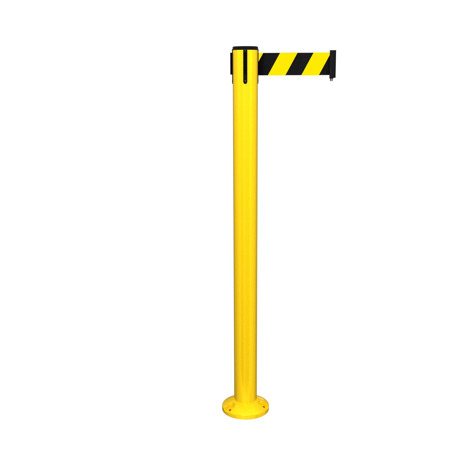 Yellow SafetyPro 250 Fixed Retractable Belt Barrier