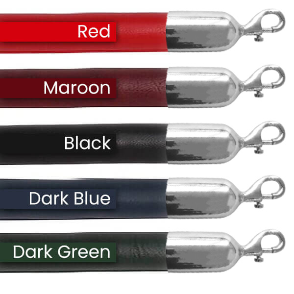Heavy duty slide snap rope ends on all the rope colors