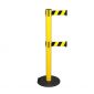 Yellow RollerSafety 300 Retractable Belt Barrier with Twin Belts