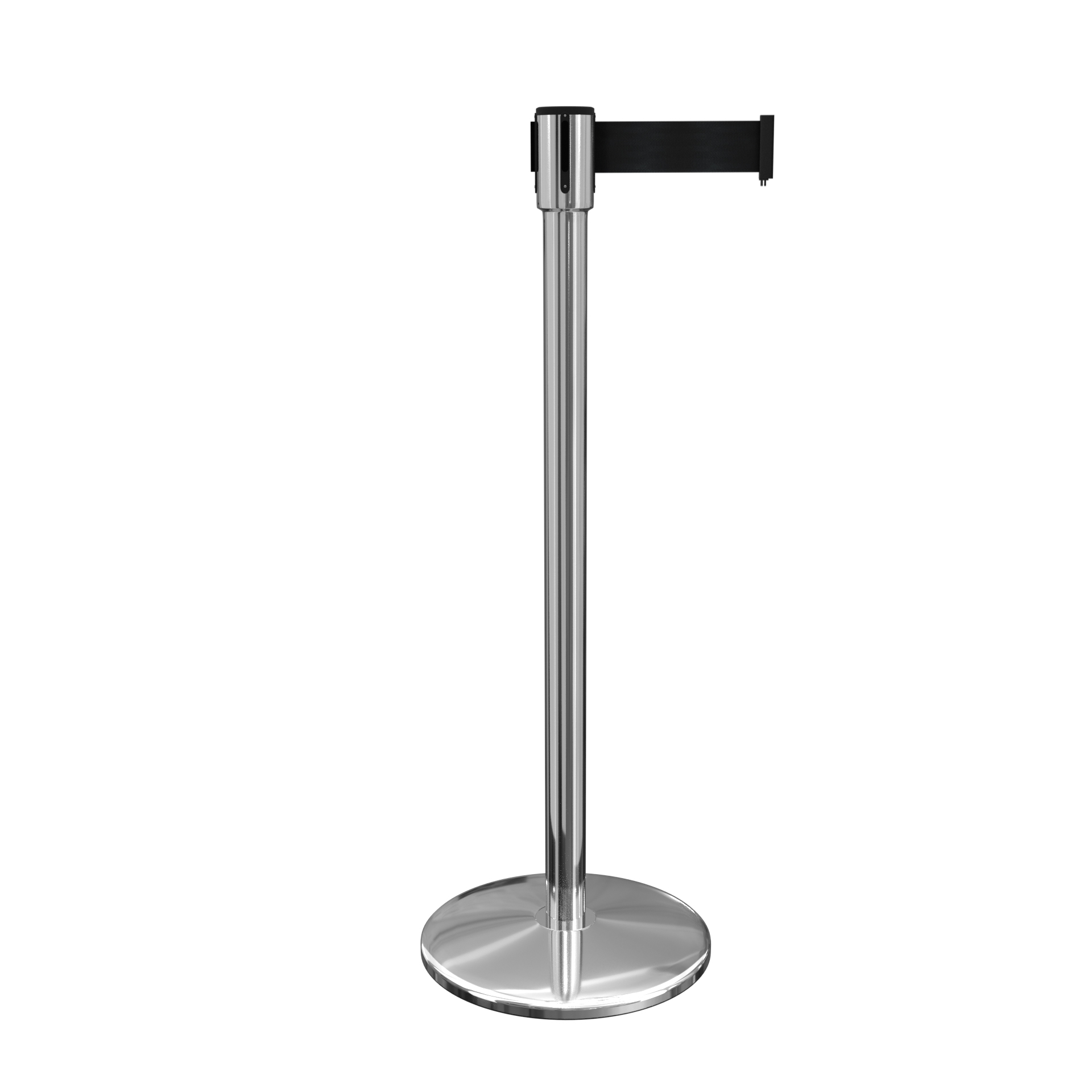 Polished Stainless QueuePro 200 Retractable Belt Barrier