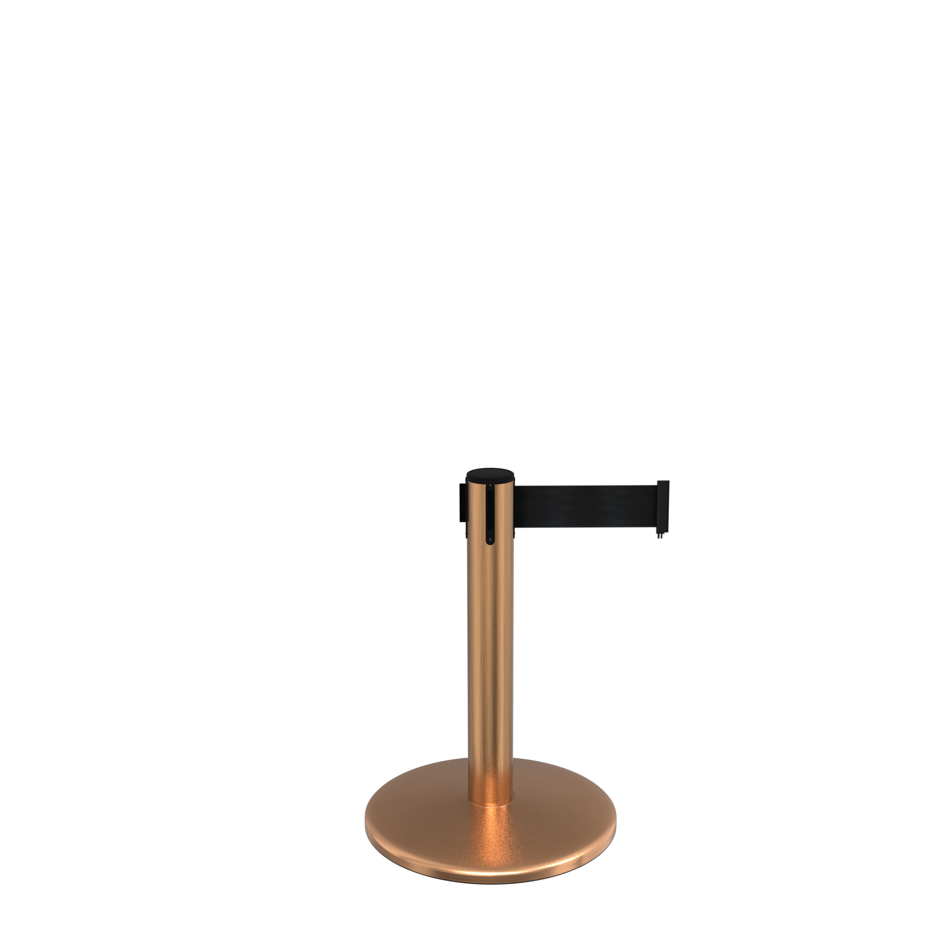Satin Brass QueuePro 250 Mini Retractable Belt Barrier