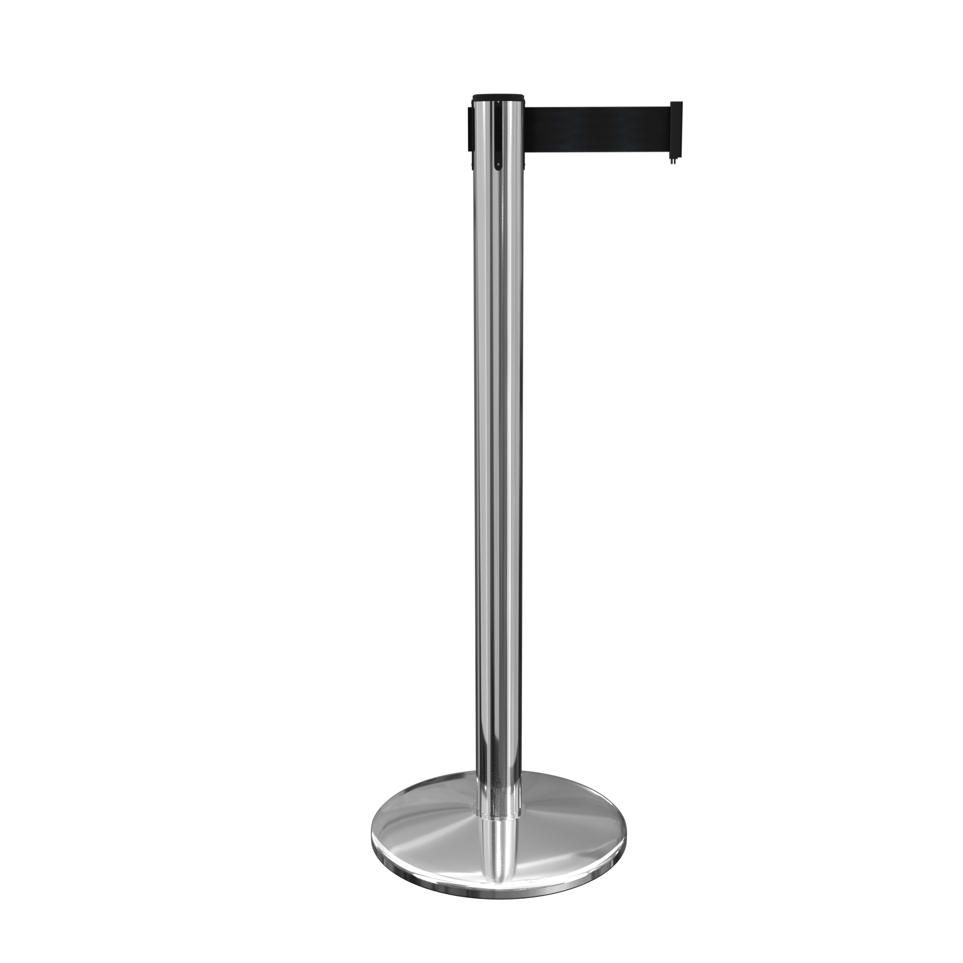 Polished Stainless QueuePro 250 Retractable Belt Barrier