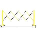 11ft yellow black expanding barricade