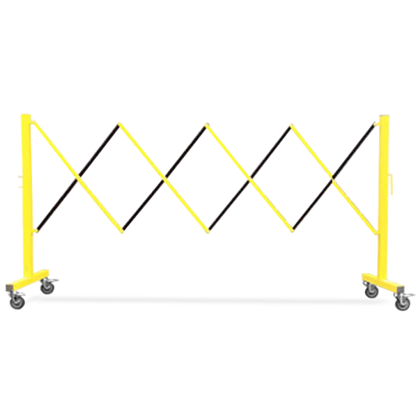 11ft yellow black expanding barricade