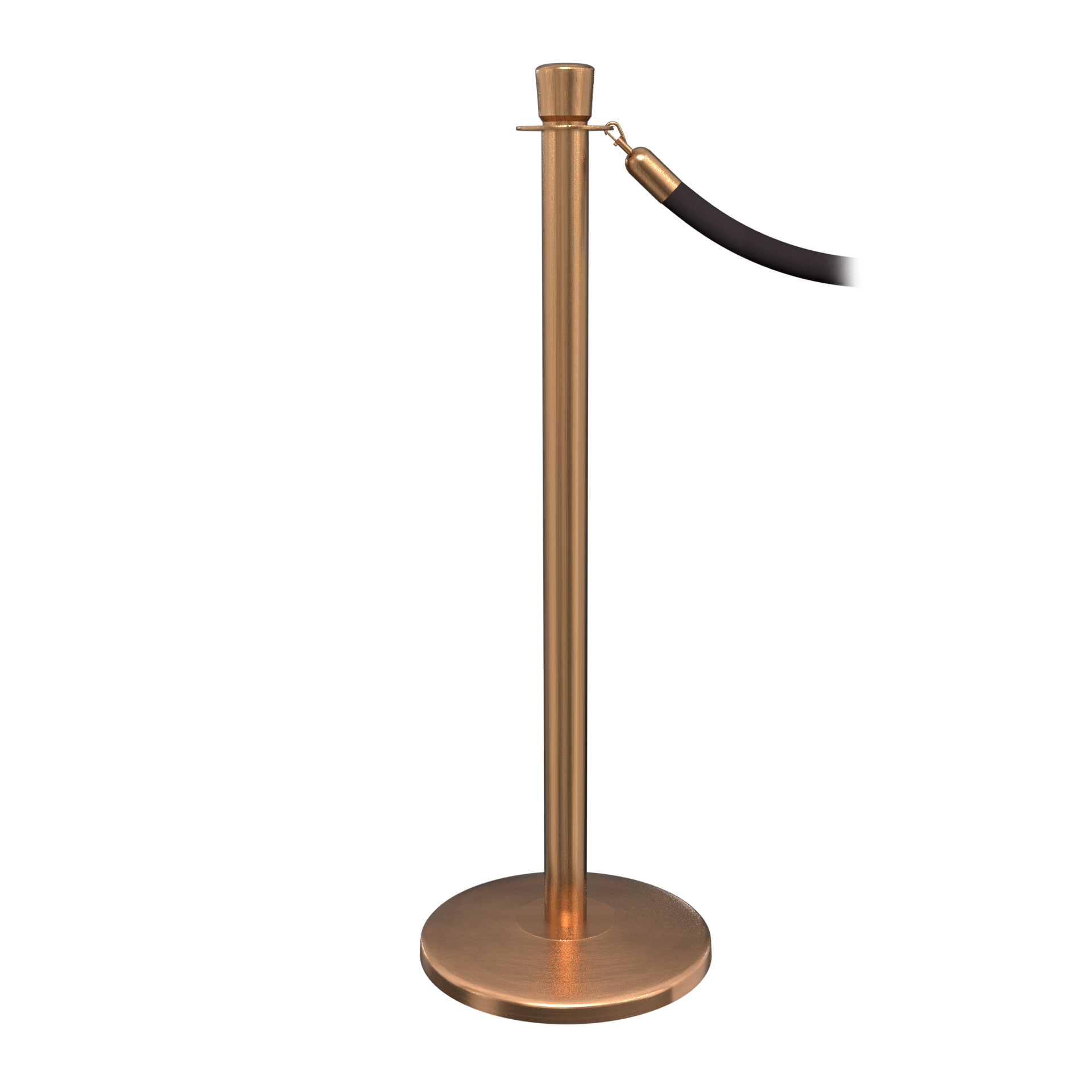 Satin Brass Economy Classic Stanchion with Crown Top