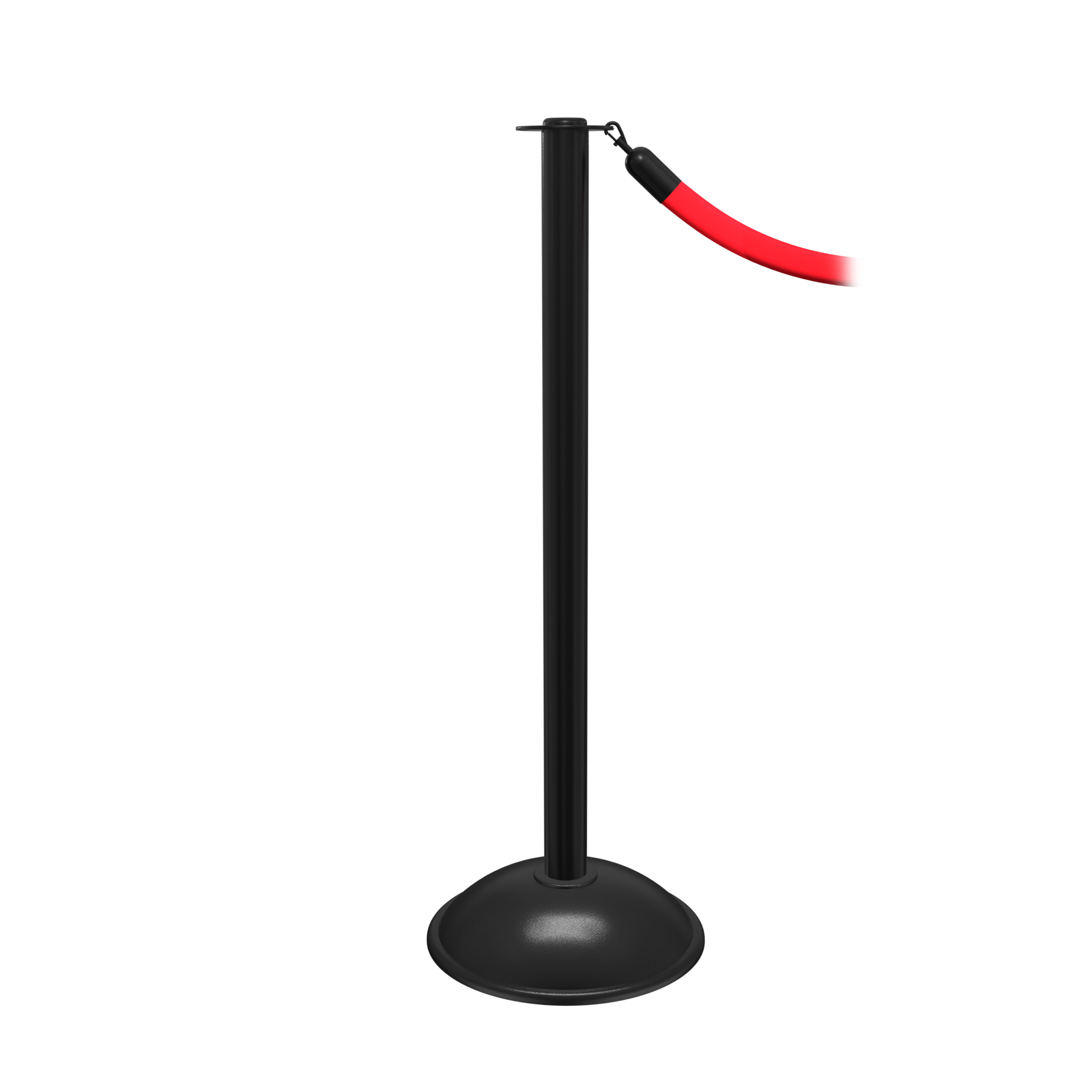 Black Classic Dome Stanchion with Flat Top