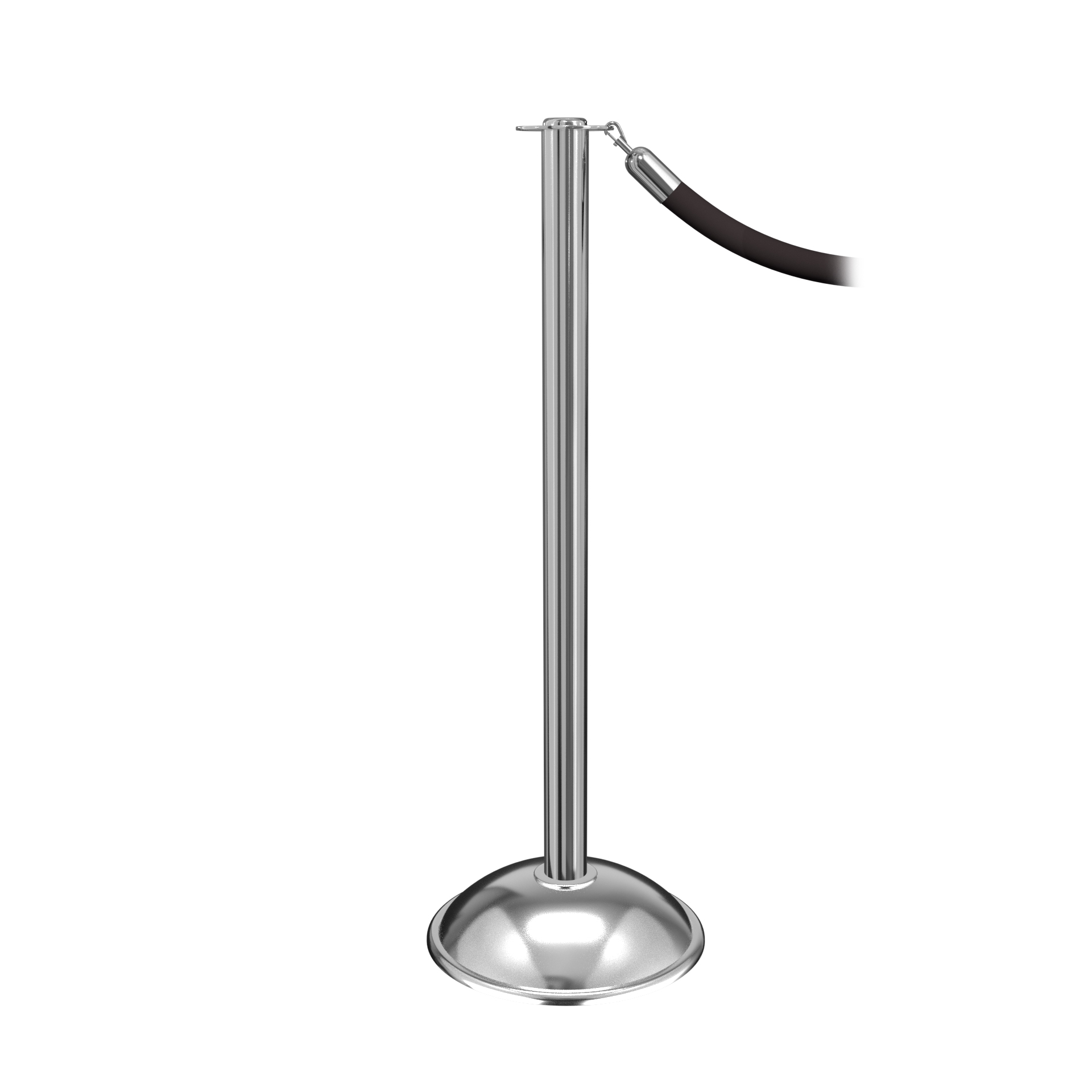 Polished Stainless Classic Dome Stanchion with Flat Top