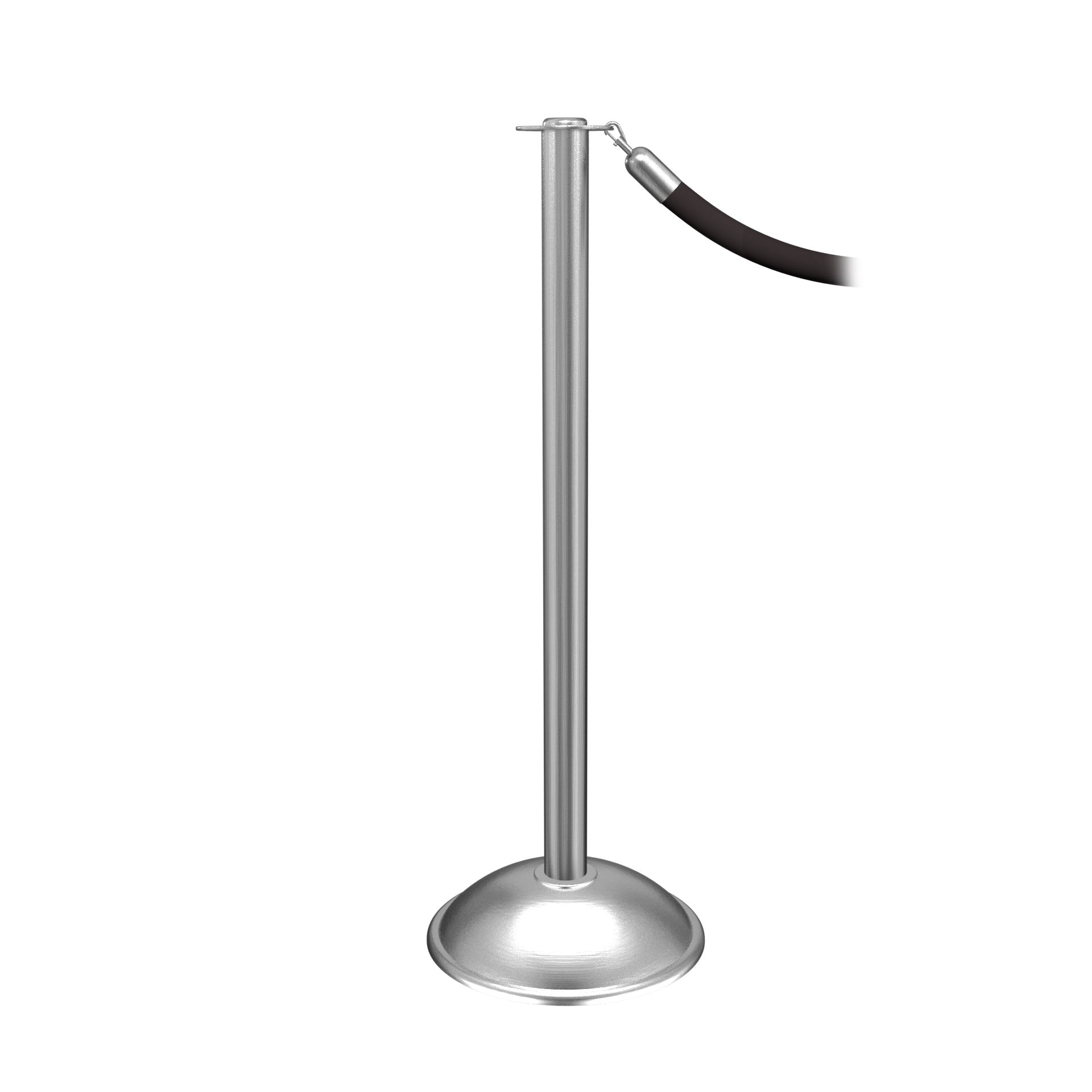Satin Stainless Classic Dome Stanchion with Flat Top