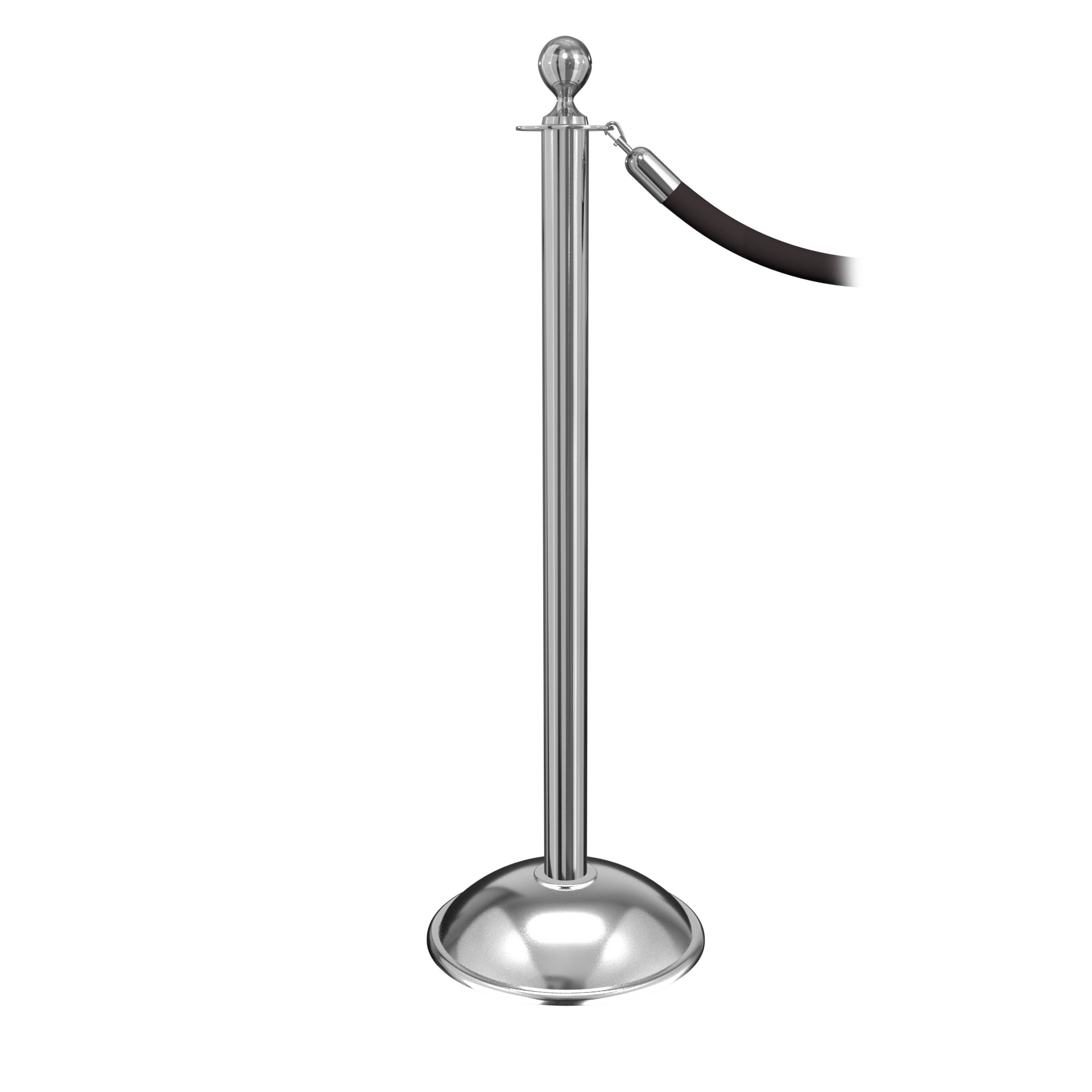 Polished Stainless Classic Dome Stanchion with Ball Top