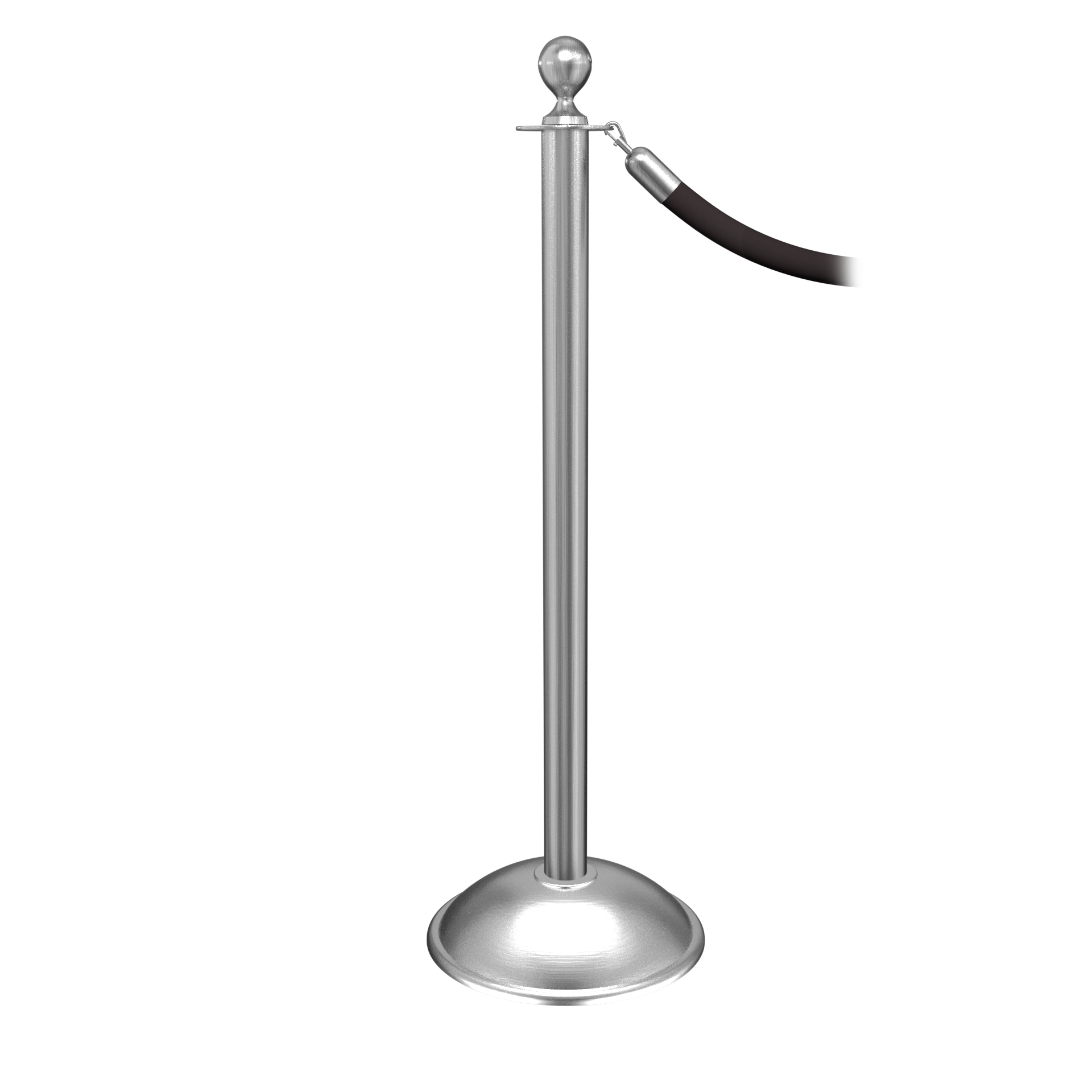 Satin Stainless Classic Dome Stanchion with Ball Top