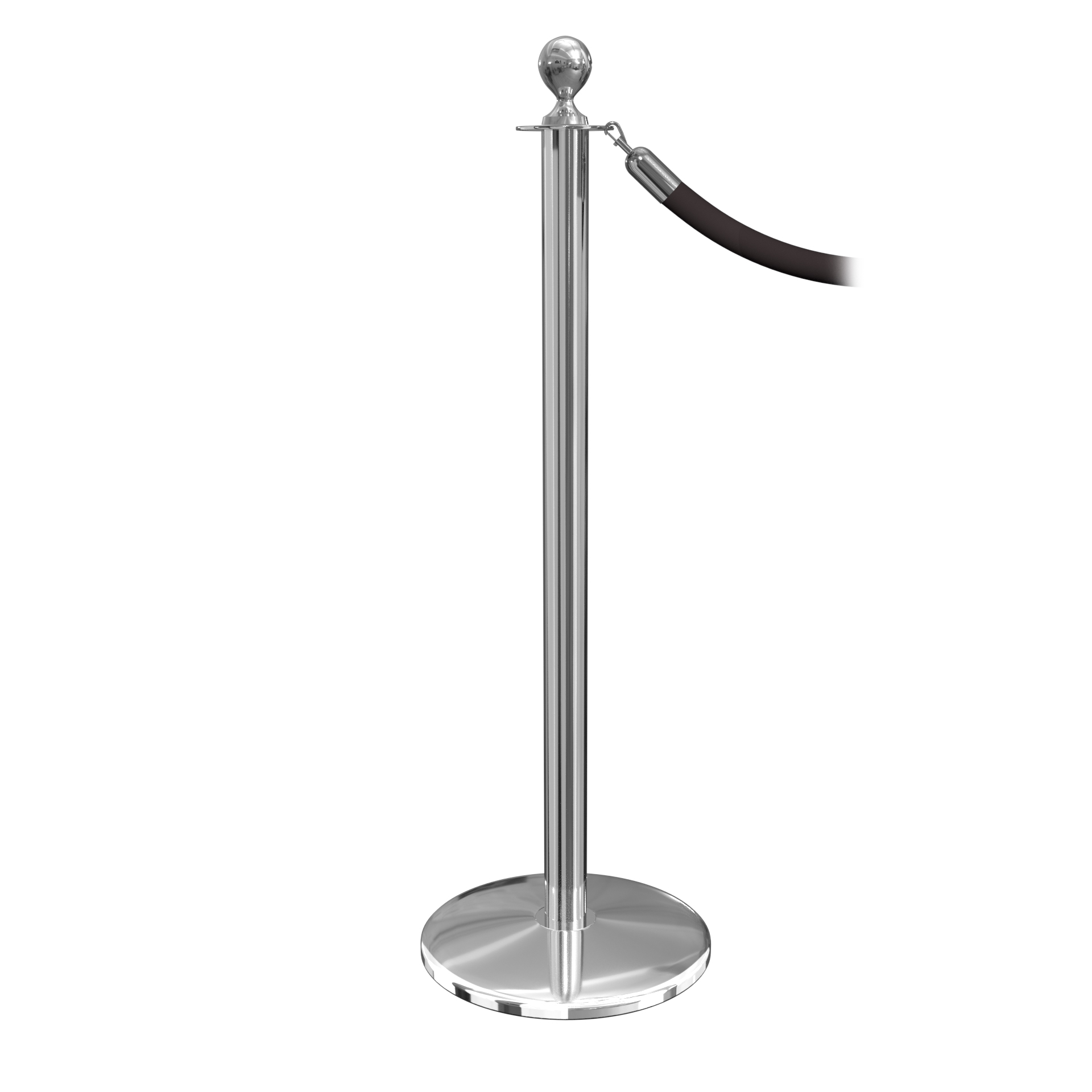 Polished Stainless Elegance Classic Stanchion with Ball Top