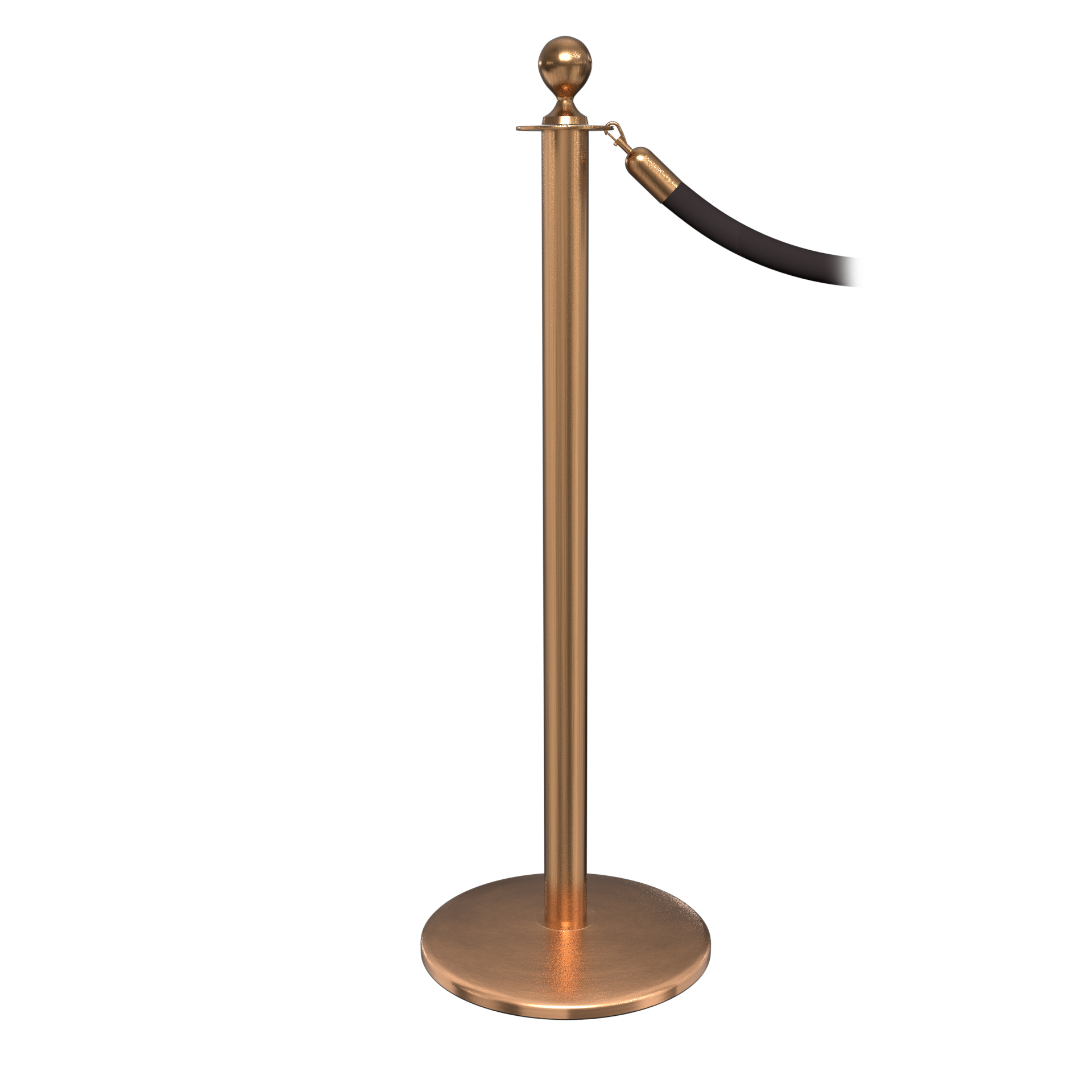 Satin Brass Elegance Classic Stanchion with Ball Top