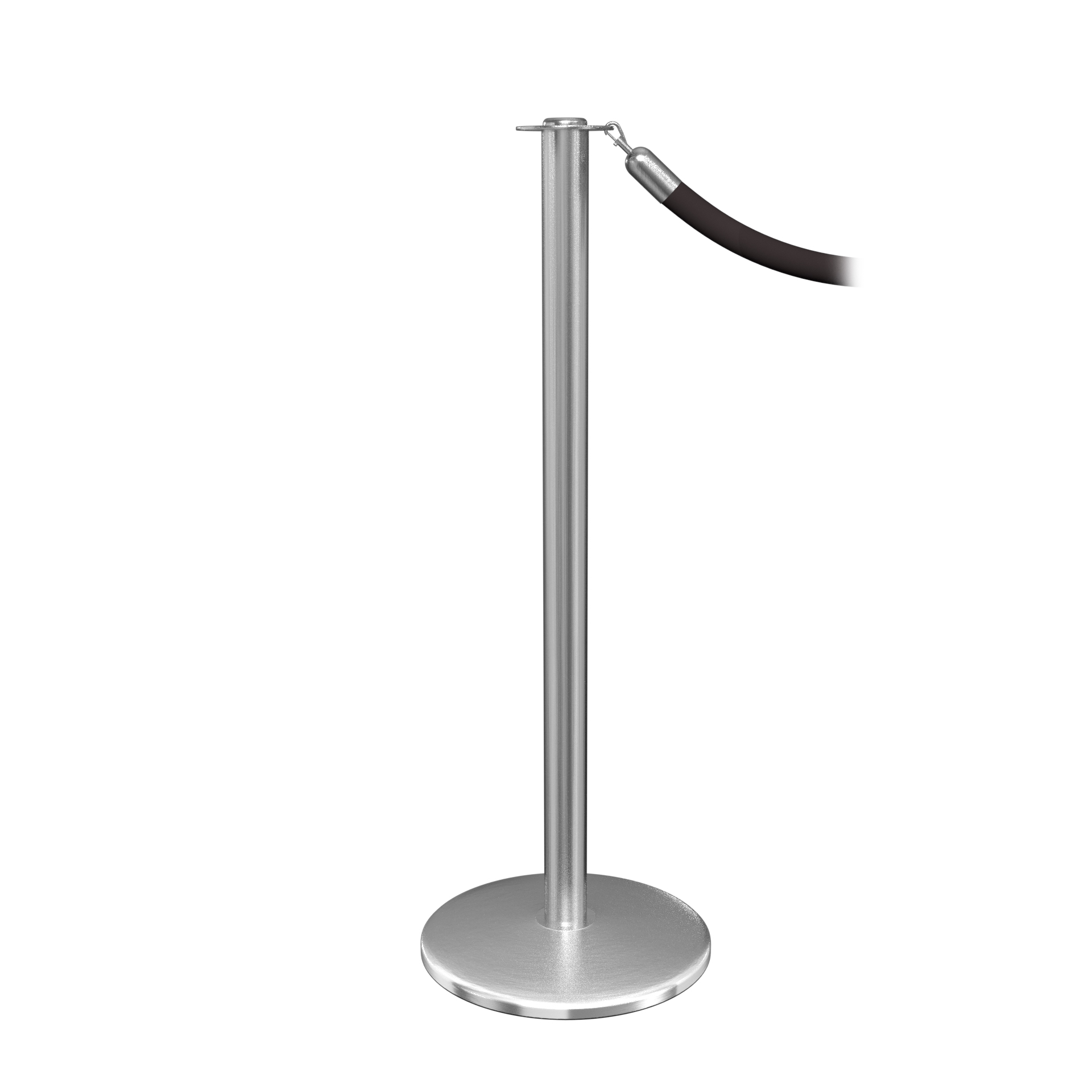 Satin Stainless Elegance Classic Stanchion with Flat Top