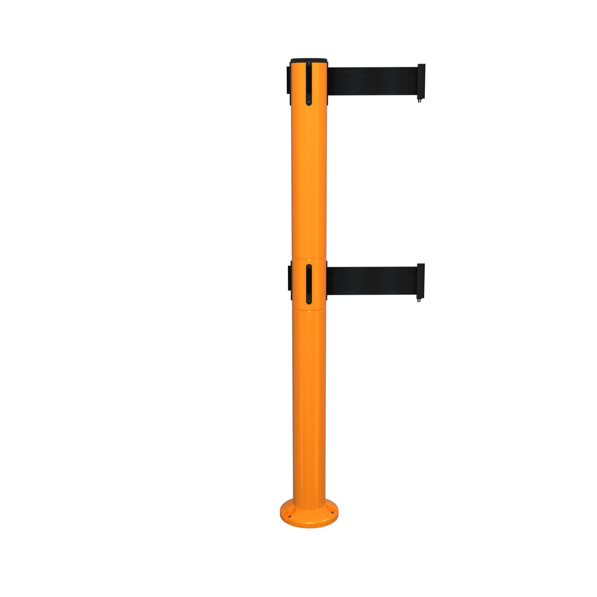 Orange SafetyPro 300 Fixed Retractable Belt Barrier with Twin Belts