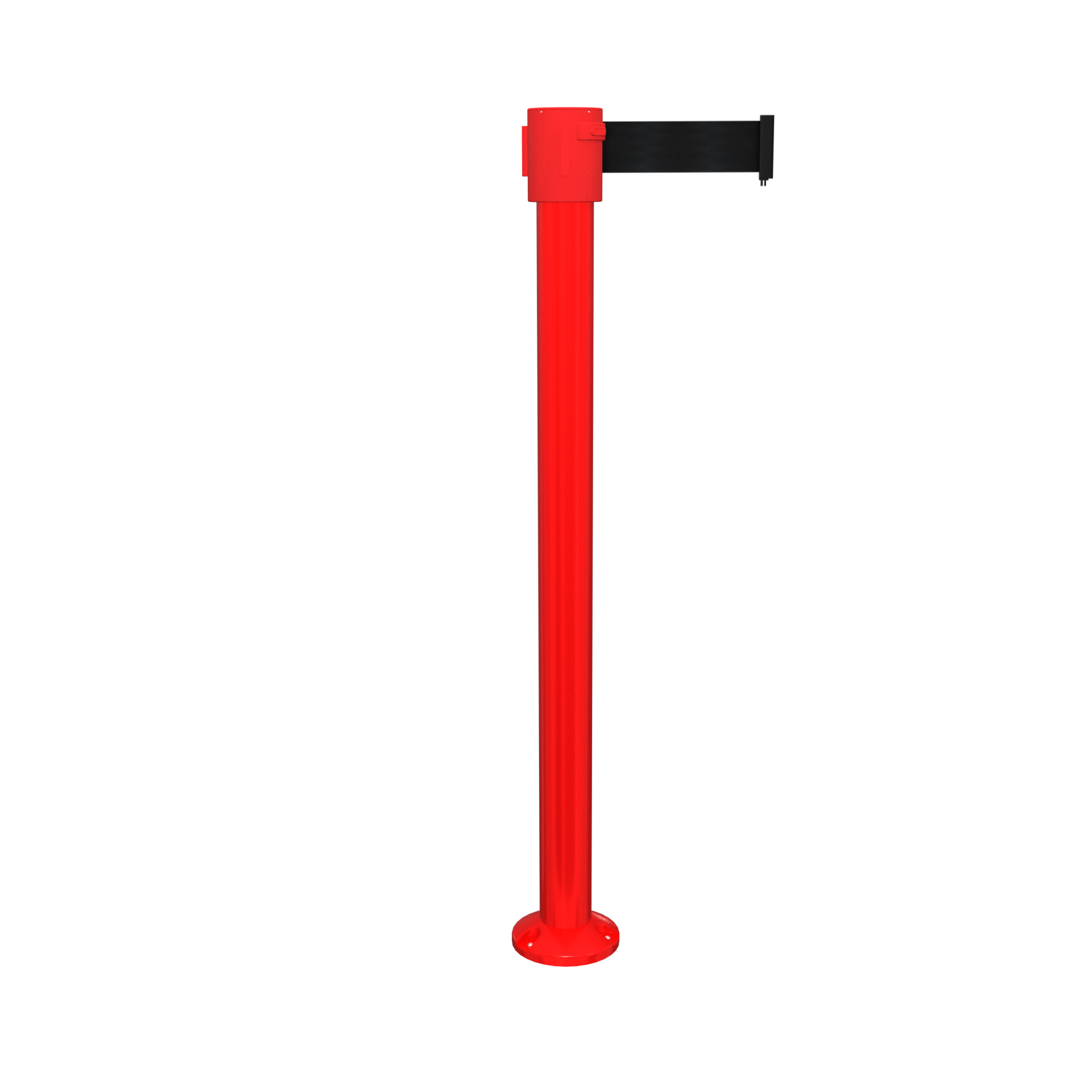 Red SafetyPro 335 Fixed Retractable Belt Barrier