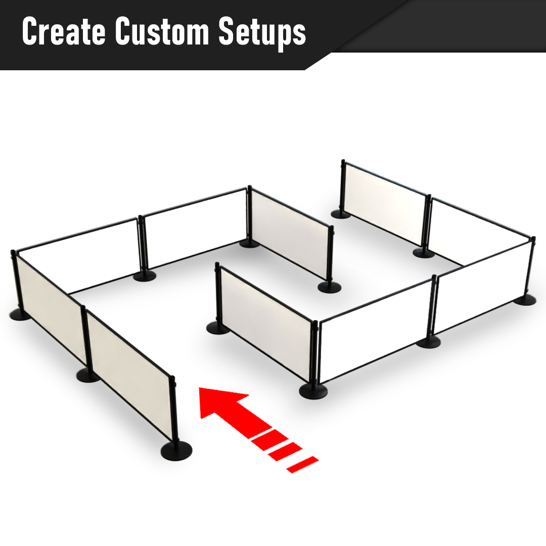 6ft panel in use bk stanchions