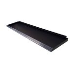 large flat black shelf