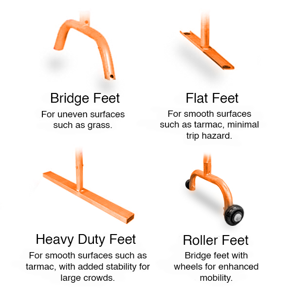 Orange Barricade Feet