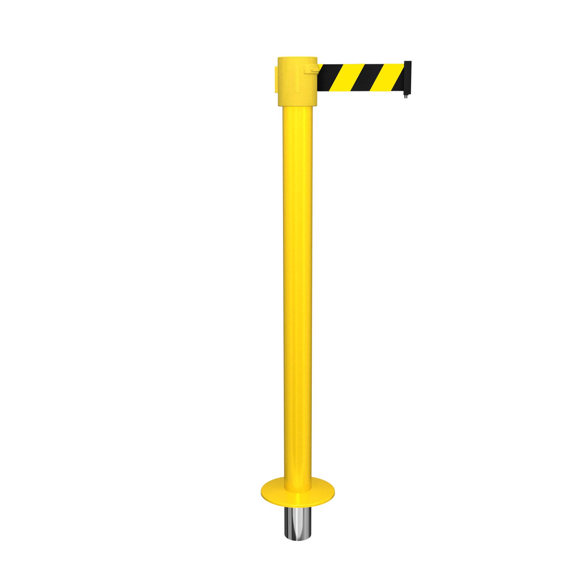 Yellow SafetyPro 335 Removable Retractable Belt Barrier