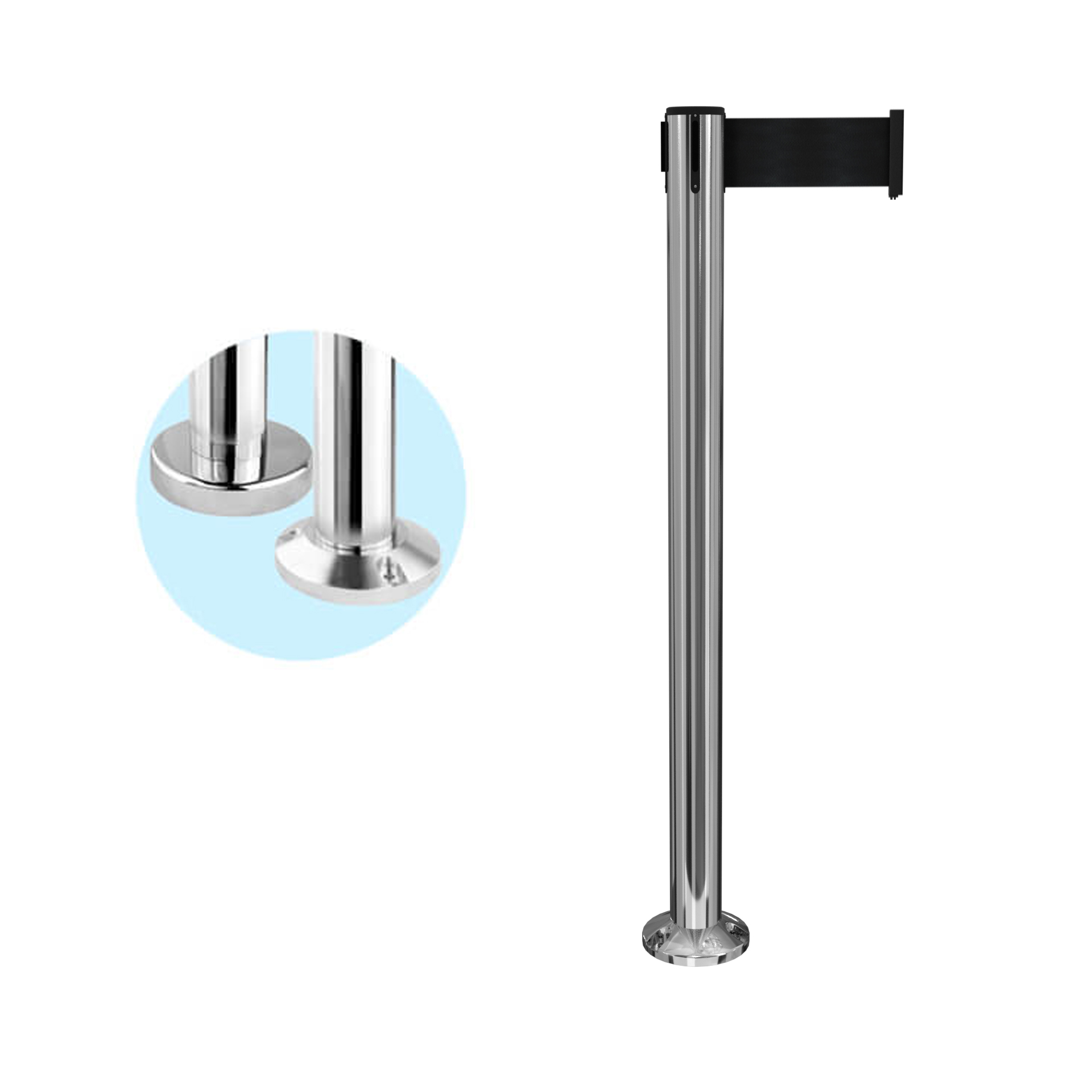 Wide Belt Fixed Stanchion
