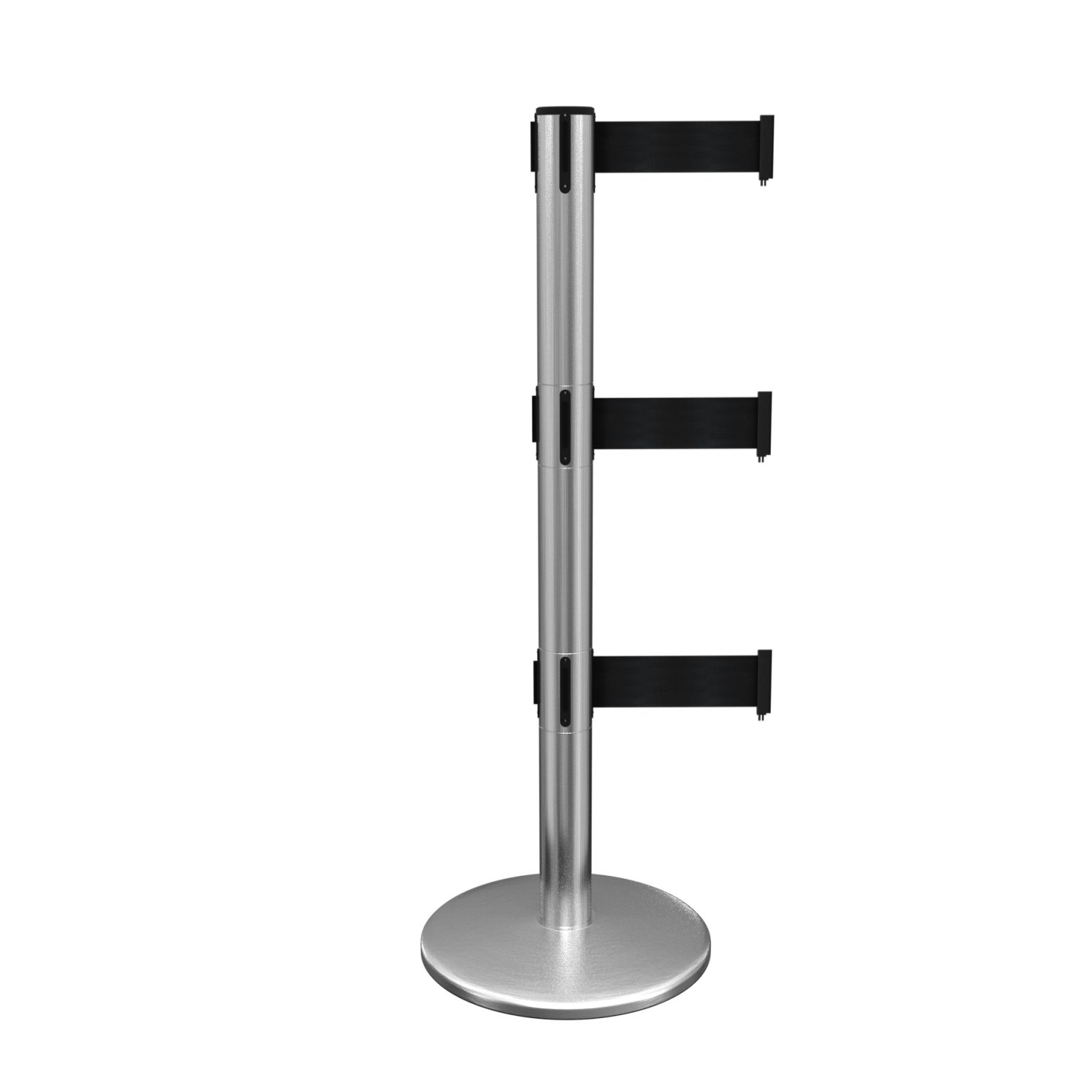 Retractable Belt Barriers Triple Belt Stanchion Wholesale Pricing