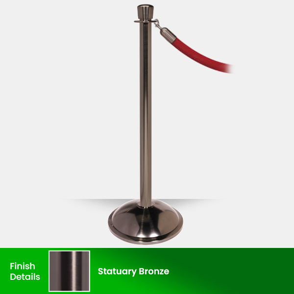 Statuary Bronze Rope Stanchion
