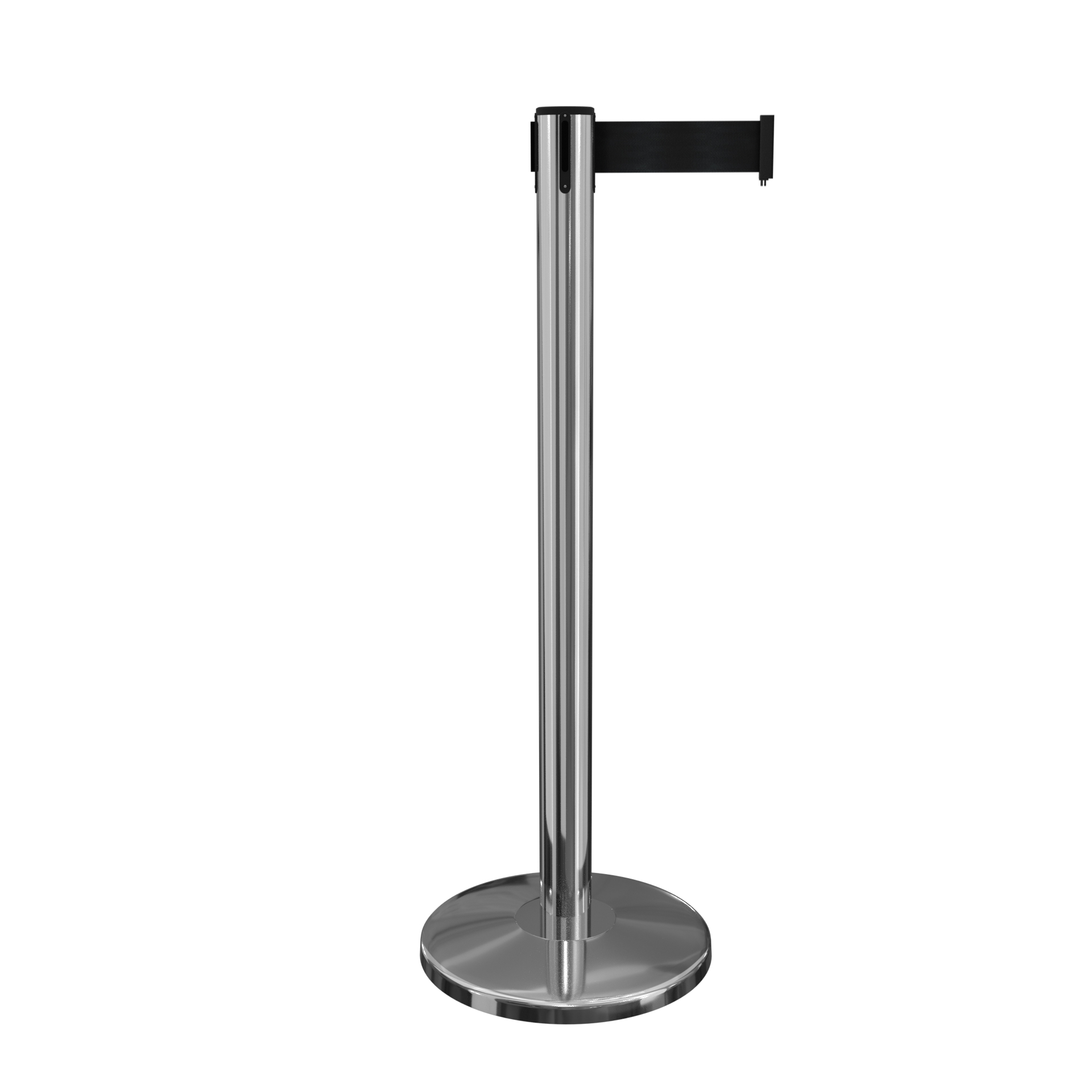 Polished Stainless Queuemaster 550 Retractable Belt Barrier
