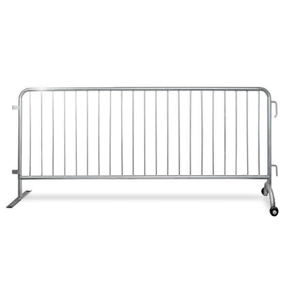 Steel Barricade With Flat and Roller Feet