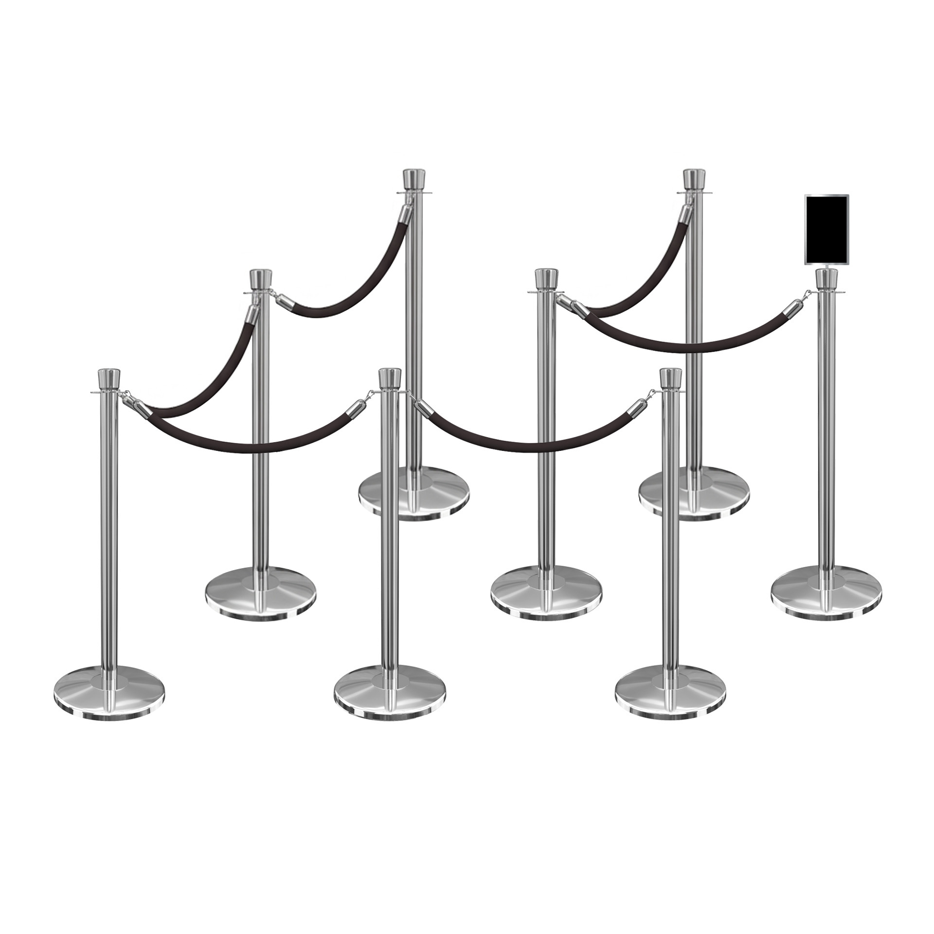 8 pack rope stanchion bundle