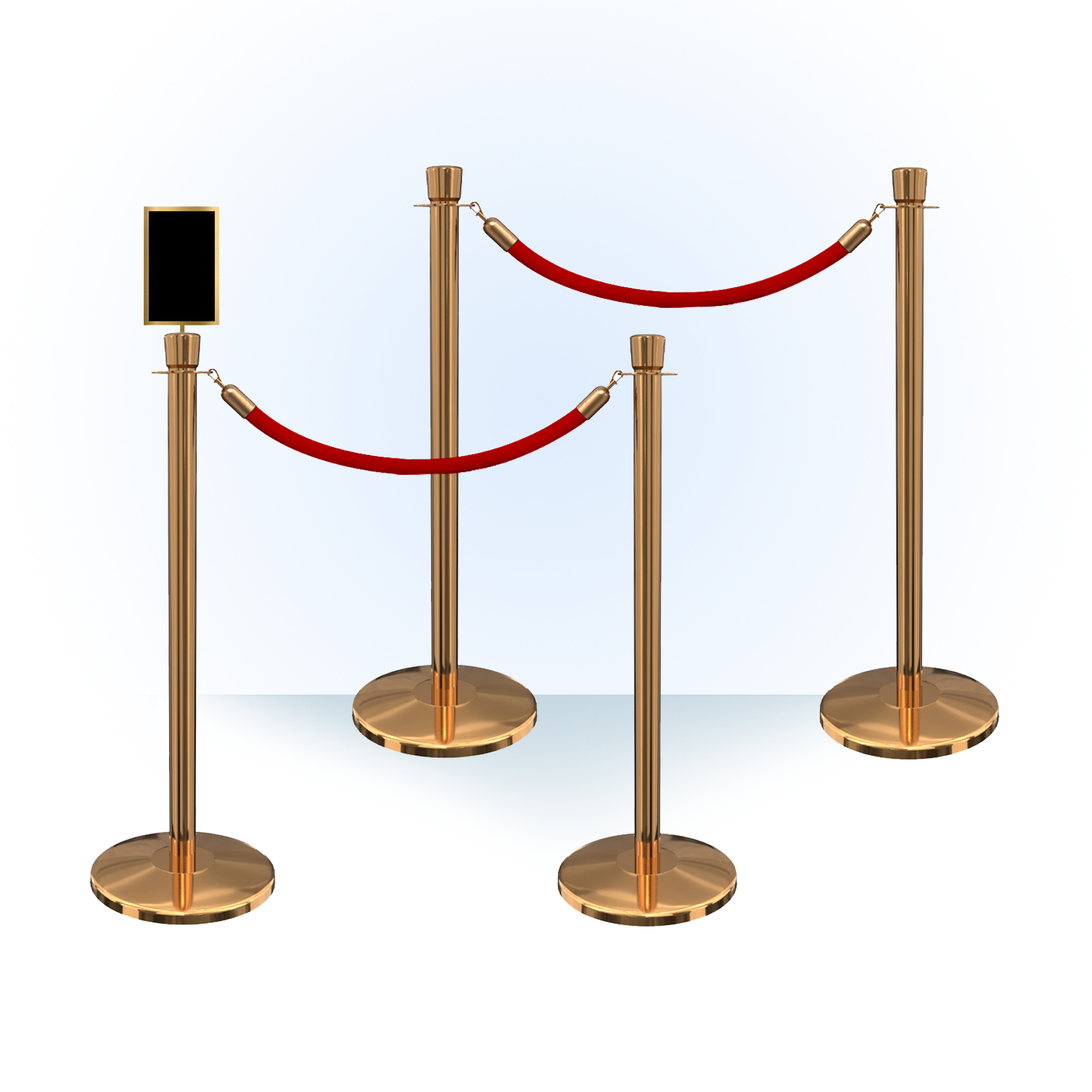 PB 4 Pack Rope Stanchion Bundle