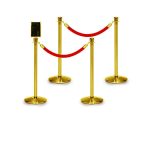 rope barriers polished brass 4 pack