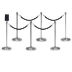 rope barriers polished stainless 6 pack