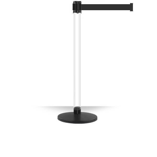 RETRACTABLE BELT BARRIER – QUEUEPRO 250 CLEAR – 11 FT 13 FT BELT