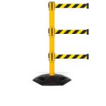 OUTDOOR LONG BELT SAFETY RETRACTABLE BELT BARRIER – WEATHERMASTER 250 TRIPLE – 11FT 13FT TRIPLE BELT