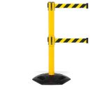 OUTDOOR SAFETY RETRACTABLE BELT BARRIER – TWIN BELTS – WEATHERMASTER 250 TWIN – 11FT 13FT BELT