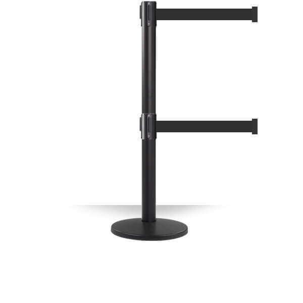 PREMIUM RETRACTABLE BELT BARRIER – QUEUEPRO 250 TWIN – 11 FT 13 FT BELT