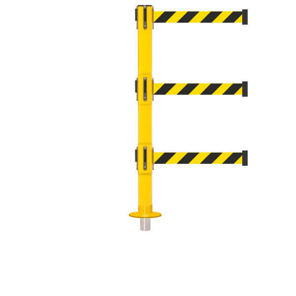 Removable Safety Retractable Belt Barrier - Twin 11ft Belt