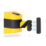 wall mounted retractable belt barrier 450wp yellow mag