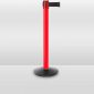 plastic outdoor retractable belt barrier stanchion red