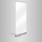 Floor Standing Sneeze Guard-Freestanding Roll Up Clear Shield