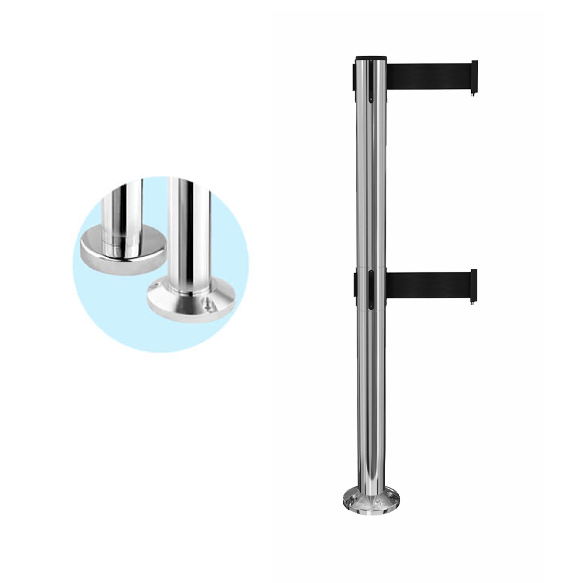 Twin Belt Fixed Stanchion