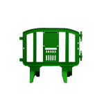 Green Minit plastic barricade
