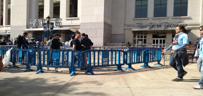 Movit barricades at Yankees Stadium