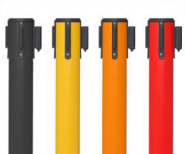 Picture all the post colors for the outdoor safety stanchion