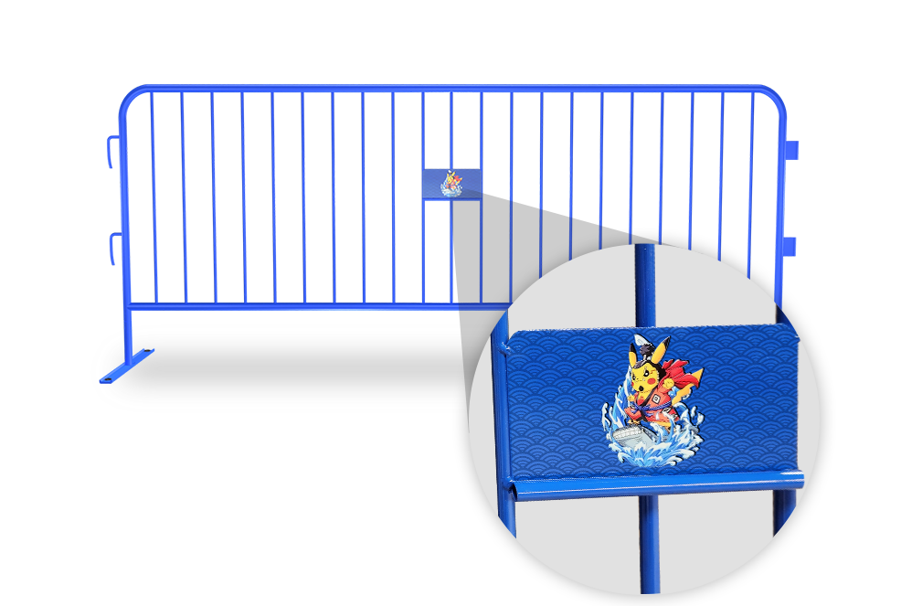 Blue Barricade With Custom Pikachu Artwork